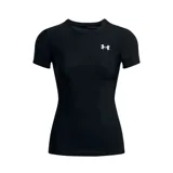 Remera deportiva Under Armour HeatGear Compression de manga corta, color negro con logo blanco en el pecho.