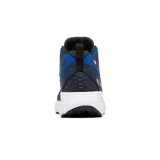 Botas de trekking Columbia Konos TRS Outdry Mid, color azul con detalles en negro y blanco. Impermeables y de caña media, con tecnología Omni-Max para amortiguación y tracción.