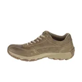 Zapato de cuero color marrón con cordones, tecnología Ease en la plantilla para mayor comodidad y absorción de impacto, suela de goma y punta redonda.