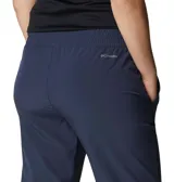 Pantalón de senderismo azul marino, de corte recto y largo tobillero, con cintura elástica ajustable, bolsillos laterales y tecnología Omni-Wick para absorción de la humedad.