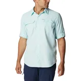 Camisa de manga larga color bordó con tecnología Omni-Shade Upf 50 Sun Protection y Omni-Wick. Cuenta con ventilación, mangas enrollables con soportes para lengüetas y dos bolsillos frontales con solapa.