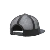Gorra Vans negra tipo trucker con visera rígida y logo de la marca bordado en el frente.