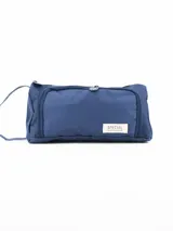 Cartuchera rectangular de tela color azul marino, con doble cierre y una etiqueta blanca frontal con texto negro que dice "SPECIAL YOU ARE ONE IN A MILLION".