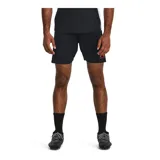 Short deportivo Under Armour Challenger Knit color azul marino con logo blanco en la pierna derecha.