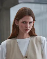 Aros colgantes de bronce y alpaca con pernos y cierres mariposa de plata 925.