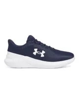 Championes de running Under Armour Phade RN 3, color azul marino con logo blanco y suela blanca.
