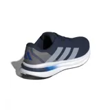 Championes de running Adidas Galaxy 7, color azul con detalles en gris y blanco.
