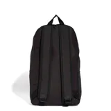 Mochila Adidas negra con logo blanco estampado.