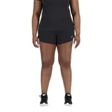 Short de running de 3 pulgadas color negro, diseñado para ofrecer comodidad y libertad de movimiento durante la actividad física.