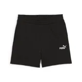 Short deportivo Puma ESS Logo, color negro con logo estampado en blanco en la pierna izquierda.