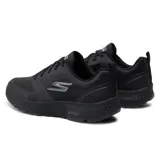 Championes Skechers Go Run Consistent color negro, con capellada de malla balística, amortiguación Ultra Light y plantilla Air-Cooled Goga Mat.