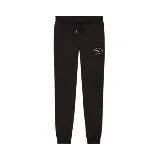 Pantalón de jogging negro Puma Class Better para hombre, con cintura elástica ajustable con cordón, bolsillos laterales y logo Puma Athletics estampado en blanco en el muslo izquierdo.