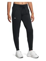 Pantalón de jogging Under Armour Tech para mujer, color negro con logo blanco en la pierna izquierda.