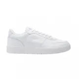Championes urbanos Lacoste Upper de cuero blanco con logo de la marca en el lateral.