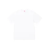 Camiseta blanca de corte estándar con el logo de Supreme estampado en la espalda con diseño de cinta adhesiva.