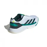 Championes Adidas Courtquick para hombre, color blanco con detalles en verde y negro.