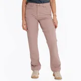 Pantalón de trekking desmontable color beige, con cintura elástica, cinturón interno ajustable, bolsillos laterales y un bolsillo con cierre en el muslo. Se convierte en short gracias a cierres en las piernas.