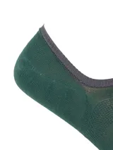 Calcetines invisibles de bambú a rayas horizontales en verde, gris y blanco. Talla 40-44.5.