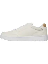 Zapatillas urbanas Tommy Hilfiger color blanco, de cuero sintético, con cordones y suela cupsole.