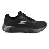Zapatillas deportivas negras con parte superior de malla técnica, cordones elásticos y suela amortiguada ULTRA GO®.