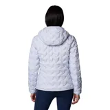 Campera Columbia Delta Ridge II para mujer, color azul marino, con capucha y cierre frontal. Cuenta con tecnología termorreflectante Omni-Heat™ y HeatSeal™ para mantener el calor, y Omni-Shield™ para repeler la humedad.