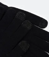 Guantes negros de acrílico con dedos touch screen.