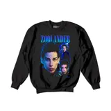 Buzo negro de algodón con estampado de la película Zoolander.
