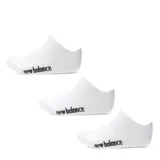Medias ultra bajas de mujer, color blanco, con logo de New Balance en un costado.