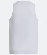 Musculosa de hombre color beige, de algodón acanalado, sin estampa y con cuello redondo.