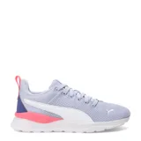 Championes Puma Anzarun Lite color lila con detalles en blanco y rosa.