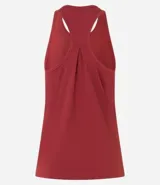 Musculosa deportiva roja de microfibra con perforaciones y espalda estilo nadador.