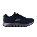 Championes Skechers Track - Daytime Dreamer color negro, con cordones y capellada de malla técnica jaspeada. Cuenta con plantilla Skechers Memory Foam y suela flexible con tracción.