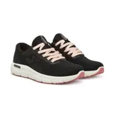 Championes deportivos Joma Atlantis Lady 2501, color negro con cordones rosas, capellada de malla técnica transpirable con tecnología VTS, plantilla Memory Foam y suela antideslizante Slip Resistant.