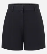 Short de corte alfaiatado color negro, confeccionado en viscosa twill.