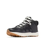 Zapatillas de trekking Columbia Facet 75 Mid Outdry, color beige con detalles en negro y blanco.