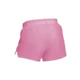 Short deportivo Nike de mujer color rosa, con cintura elástica y logo Swoosh estampado en el lateral.