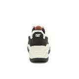 Zapatillas urbanas de cuero negro con detalles en blanco y suela chunky.