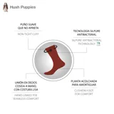 Calcetines largos color arena, de algodón y spandex, con planta acolchada, puño suave y tratamiento antimicrobiano.