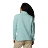 Campera polar Columbia Sweater Weather, color gris jaspeado, con cierre frontal completo, cuello alto y bolsillos laterales con cierre.