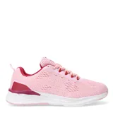 Championes grises con cordones y suela blanca.