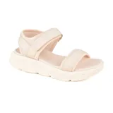 Sandalias Hi-Tec Town color beige con plataforma y ajuste con velcro.