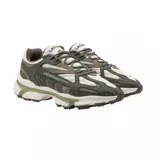 Championes Lacoste Upper color verde oliva, gris y blanco.