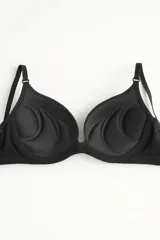 Soutien blanco de microfibra sin costuras, preformado, con aro y copa push up. Breteles regulables.