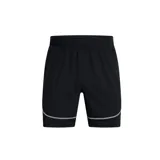 Shorts deportivos de entrenamiento, color negro, con cintura elástica y detalles reflectantes.