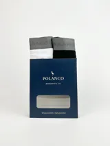 Pack de boxers en colores blanco y negro, con cintura elástica y logo en la parte superior.
