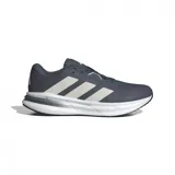 Championes Adidas Galaxy 7 para running, color gris con detalles en blanco. Cuentan con tecnología Cloudfoam para mayor amortiguación y comodidad.