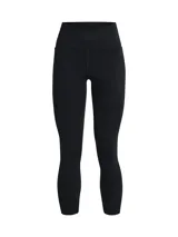 Calza deportiva color salmón, tiro alto, corte capri y bolsillo lateral.