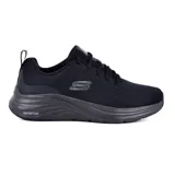 Championes deportivos Skechers Vapor Foam, color negro, con cordones, capellada de malla y material sintético, plantilla Skechers Air-Cooled Memory Foam y media suela Vapor Foam.