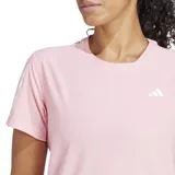 Remera de running rosa con tecnología AEROREADY, que absorbe la humedad y detalles reflectantes para mayor visibilidad.