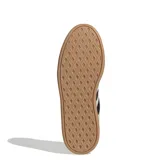 Championes Adidas Breaknet Sleek de mujer, color gris claro con detalles en negro y suela color caramelo. Confeccionados en gamuza sintética con las tres tiras clásicas de Adidas en los laterales.